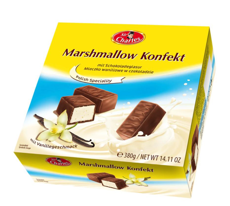 Цукерки Sir Charles Marshmallows with chocolate glaze пташине молоко 380г